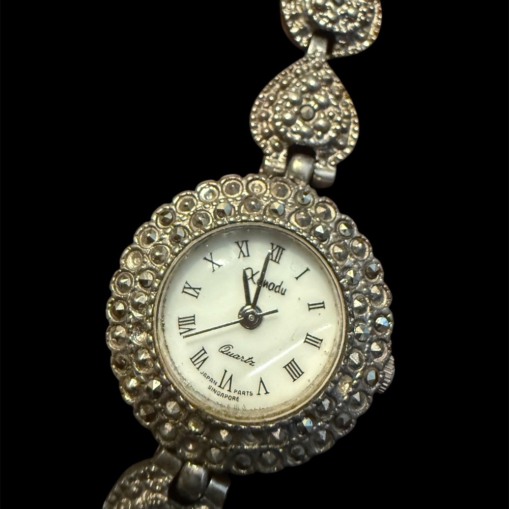 Vintage Silver Watch with Crystal Accents Make me offer these prices